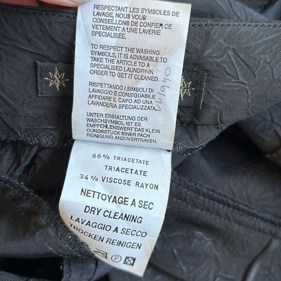 Vintage Plein Sud Black High-Waisted Textured Dress Pants Made in France 36/4 - Picture 8 of 9